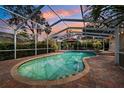 Inviting kidney-shaped pool with a screened enclosure at 15927 Ternglade Dr, Lithia, FL 33547