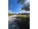 A street view of a single story home with well-maintained landscaping and a circular driveway at 22065 Malone Ave, Port Charlotte, FL 33952