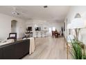 Open concept living and dining area with hardwood floors at 351 46Th N Ave, St Petersburg, FL 33703