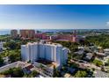 An aerial shot of Harbour Hill, highlighting its proximity to the water and other buildings at 700 Beach Ne Dr # 401, St Petersburg, FL 33701