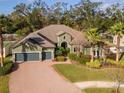 Stunning aerial view of a home with a large yard and pool at 13904 Shadow Tree Ln, Tampa, FL 33618