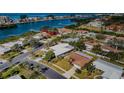 Birds-eye view of waterfront homes and neighborhood at 14993 Imperial Point N Dr, Largo, FL 33774