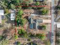 House with pool and large backyard, seen from above at 2050 Glenridge Dr, Spring Hill, FL 34609