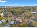 Wide aerial view of the house and surrounding neighborhood, near the coast at 345 Dr Ml King Jr N St, Safety Harbor, FL 34695