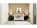 Adorable Bedroom with white crib, black dressers, and lion-themed decor at 6841 E 115Th St, Palmetto, FL 34221