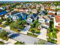 Aerial view of home displaying its prime location within a well-planned community at 29197 Perilli Pl, Wesley Chapel, FL 33543