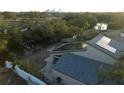 Tranquil backyard featuring solar panels and a waterway view at 746 31St Ne Ave, St Petersburg, FL 33704