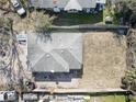 Aerial view of a home, showing the roof and the large backyard at 6532 30Th N St, St Petersburg, FL 33702