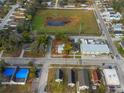 Aerial view of the property and surrounding area, showcasing its location and proximity to amenities at 2912 N 29Th St, Tampa, FL 33605