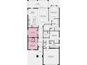 Detailed floorplan showcasing the layout of the bedrooms, bathrooms, kitchen, living spaces, and the 2-car garage at 26842 Dove Dr, Punta Gorda, FL 33955