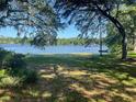 Relaxing lake view through a frame of trees from the backyard at 4965 Puritan Cir # 401, Tampa, FL 33617