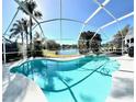 Enjoy this screened-in pool with a beautiful lake view that is perfect for relaxing and entertaining guests at 10251 Oasis Palm Dr, Tampa, FL 33615