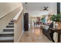 Spacious living room featuring tile flooring and an open floor plan at 19308 Sunset Bay Dr, Land O Lakes, FL 34638