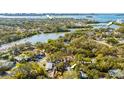 Aerial view of the property's location near Clearwater Beach and Waterfront Park at 1157 Brook Rd, Clearwater, FL 33755
