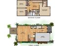 Detailed two-story floor plan highlighting the layout and dimensions of the home at 11720 Blackbrook Ct, Seffner, FL 33584