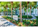 Landscaped building entrance features lush landscaping and a modern sign at 175 S 1St St # 1008, St Petersburg, FL 33701