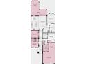 Detailed floor plan layout showcasing the bedroom, bathroom, kitchen, and living spaces of the home at 8100 Moonbeam Ave, Sarasota, FL 34241
