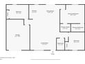 Floor plan displaying the layout of the house, including the bedroom, kitchen, and living room dimensions at 13526 Alberta Ave, Port Charlotte, FL 33981