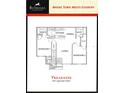 Floor plan featuring two bedrooms, two baths, kitchen, dining room, and living room at 5924 Brickleberry Ln # 101, Zephyrhills, FL 33541