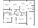 Detailed floor plan showcasing the layout of the home, including dimensions of each room and area at 7536 Roland Ct, New Port Richey, FL 34654