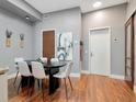 Modern dining room featuring hardwood floors and stylish decor at 111 N 12Th St # 1820, Tampa, FL 33602