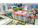 Stunning aerial view of the condominium complex, showcasing its waterfront location and surrounding downtown cityscape at 700 S Harbour Island Blvd # 735, Tampa, FL 33602