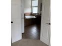 Bathroom featuring a large tub and natural lighting at 2916 Shetland Ridge Dr, Valrico, FL 33596