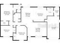 Detailed floorplan showcasing the layout of the home with labeled rooms and dimensions at 18663 Kerrville Cir, Port Charlotte, FL 33948