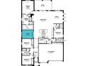 Detailed floor plan featuring a study, owner's suite, kitchen, lanai, dining area, bedrooms, and a 3-car garage at 12316 49Th E St, Parrish, FL 34219