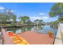 Backyard dock with kayak and access to the canal at 5269 Dover Ne St, St Petersburg, FL 33703