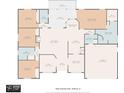 Detailed floor plan showcasing the layout and dimensions of the home's rooms and living spaces at 1032 Rosetree Ln, Tarpon Springs, FL 34689