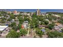 Aerial view showing home's location in a residential neighborhood near the water at 407 10Th Ne Ave, St Petersburg, FL 33701