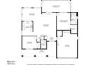One-story house floor plan with two bedrooms, two baths, living room, kitchen, and garage at 2241 Merion Ct, Spring Hill, FL 34606