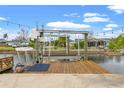 Private boat lift and dock, perfect for enjoying the water at 13822 Judy Ave, Hudson, FL 34667