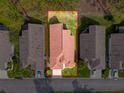 Bird's-eye view of house and surrounding area at 9519 Green Needle Dr, New Port Richey, FL 34655