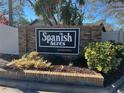Spanish Acres community entrance sign at 3151 Carlos Dr, Dunedin, FL 34698