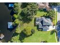 House with pool and dock on a lakefront property at 1523 Fishing Lake Dr, Odessa, FL 33556