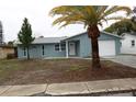 Newly renovated single story home with attached garage and palm tree at 8703 Robilina Rd, Port Richey, FL 34668