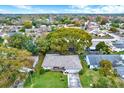 Aerial view showcasing the home's location in a residential neighborhood at 8809 Shoemaker Ln, Hudson, FL 34667