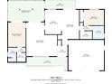 Detailed floor plan showing dimensions of rooms and outdoor spaces at 8809 Shoemaker Ln, Hudson, FL 34667