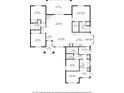 Detailed floor plan of home showcasing layout with dimensions of rooms and bathrooms at 15111 Peach Bloom Rd, Brooksville, FL 34614