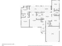 Detailed floor plan showcasing the layout of the home, including room dimensions at 1358 Newhope Rd, Spring Hill, FL 34606