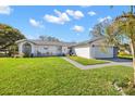 Relaxing screened porch with ceiling fan, comfortable seating, and a view of the serene pond at 2862 Lomond Dr, Palm Harbor, FL 34684
