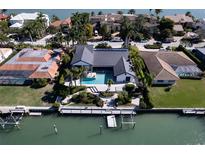 Luxury waterfront home with private pool and dock; desirable location at 414 Meadow Lark Dr, Sarasota, FL 34236