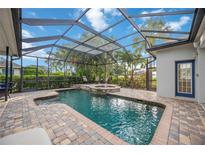 Beautiful screened pool and spa with patio area at 4532 Shark Dr, Bradenton, FL 34208