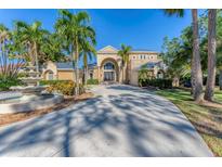 Elegant home with palm trees and a fountain at 6779 Ashley Ct, Sarasota, FL 34241