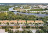 Aerial view of condo community near water at 5581 Key West Pl # 5581, Bradenton, FL 34203