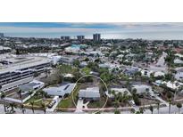 Aerial view of a house near beach and shopping area at 141 N Adams Dr, Sarasota, FL 34236