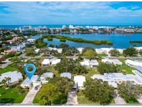 Aerial view showing home's location in a waterfront community at 5940 Driftwood Ave # 15, Sarasota, FL 34231