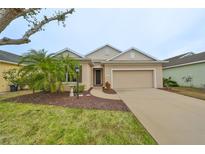 Front view of a single-story house with a garage and landscaping at 1479 Blue Horizon Cir, Bradenton, FL 34208